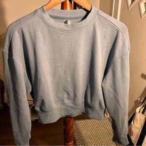 Light blue cropped sweatshirt